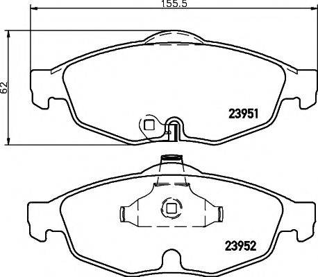 MINTEX MDB2315 Комплект гальмівних колодок, дискове гальмо