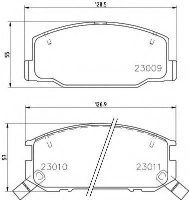 MINTEX MDB1546 Комплект гальмівних колодок, дискове гальмо