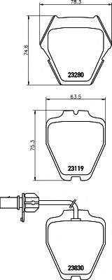 MINTEX MDB2358 Комплект гальмівних колодок, дискове гальмо