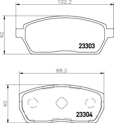 MINTEX MDB1761 Комплект гальмівних колодок, дискове гальмо