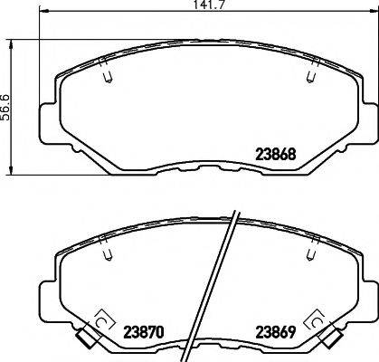 MINTEX MDB2265 Комплект гальмівних колодок, дискове гальмо