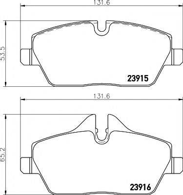 MINTEX MDB2682 Комплект гальмівних колодок, дискове гальмо