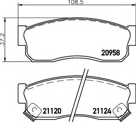 MINTEX MDB1381 Комплект гальмівних колодок, дискове гальмо