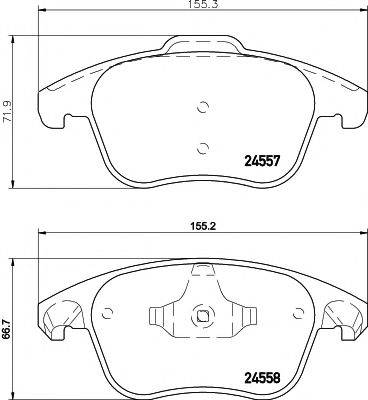 MINTEX MDB2891 Комплект гальмівних колодок, дискове гальмо