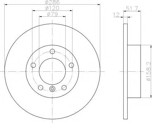 MINTEX MDC622 гальмівний диск