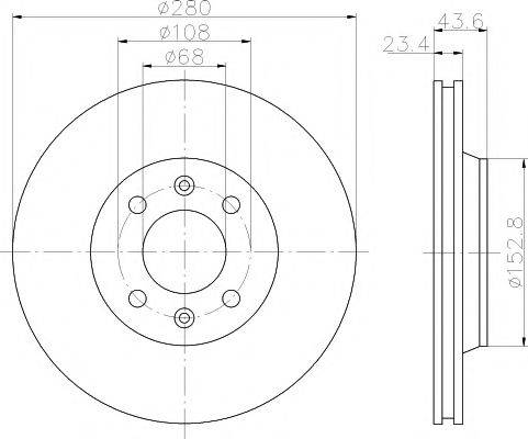 MINTEX MDC710 гальмівний диск