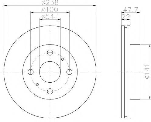 MINTEX MDC908 гальмівний диск