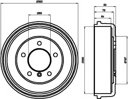 MINTEX MBD012 Гальмівний барабан