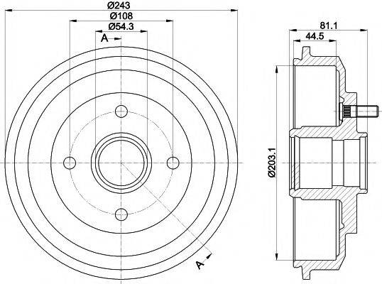 MINTEX MBD064 Гальмівний барабан