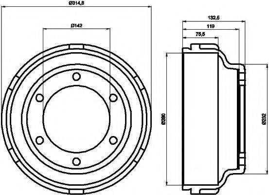 MINTEX MBD059 Гальмівний барабан