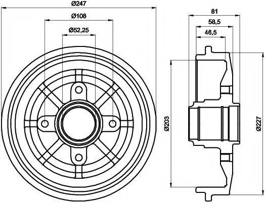 MINTEX MBD056 Гальмівний барабан