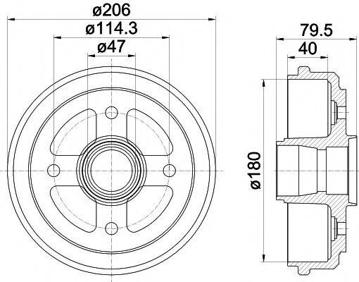 MINTEX MBD192 Гальмівний барабан