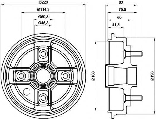 MINTEX MBD046 Гальмівний барабан