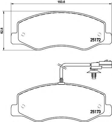 MINTEX MDB3095 Комплект гальмівних колодок, дискове гальмо