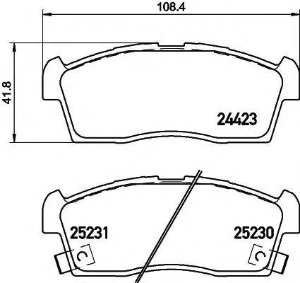 MINTEX MDB3200 Комплект гальмівних колодок, дискове гальмо