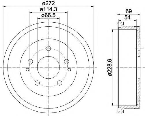 MINTEX MBD322 Гальмівний барабан