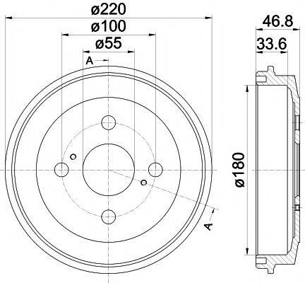 MINTEX MBD344 Гальмівний барабан