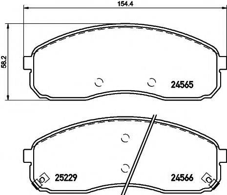 MINTEX MDB3180 Комплект гальмівних колодок, дискове гальмо