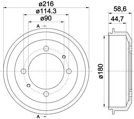 MINTEX MBD356 Гальмівний барабан