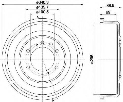 MINTEX MBD347 Гальмівний барабан