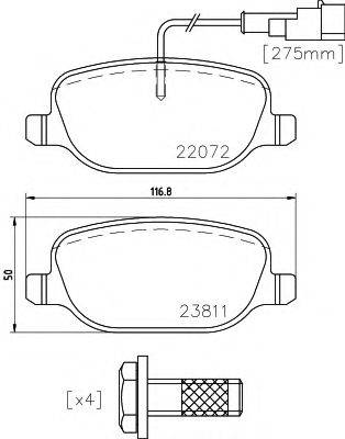 MINTEX MDB3816 Комплект гальмівних колодок, дискове гальмо