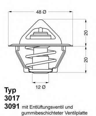 WAHLER 301792D50 Термостат, охолоджуюча рідина