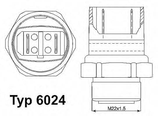 WAHLER 602495D Термивимикач, вентилятор радіатора