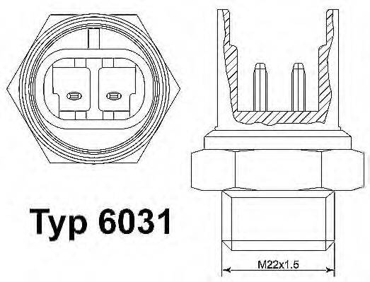 WAHLER 603197D Термивимикач, вентилятор радіатора