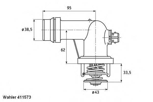 WAHLER 411573105D Термостат, охолоджуюча рідина