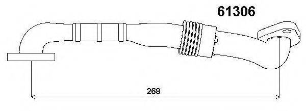 WAHLER 61306D Трубка, клапан повернення ОГ