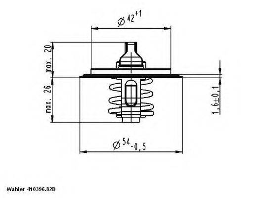 WAHLER 41039682D Термостат, охолоджуюча рідина