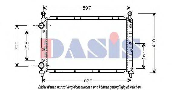 AKS DASIS 010290N Радіатор, охолодження двигуна