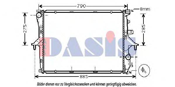 AKS DASIS 040003N Радіатор, охолодження двигуна