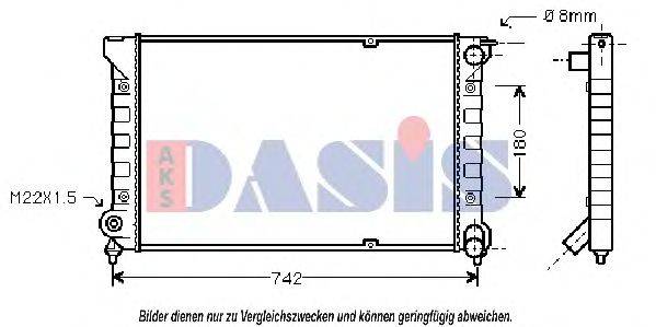 AKS DASIS 040630N Радіатор, охолодження двигуна