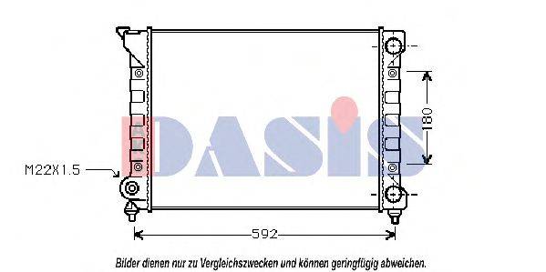 AKS DASIS 040680N Радіатор, охолодження двигуна