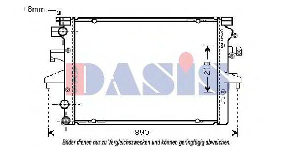 AKS DASIS 041006N Радіатор, охолодження двигуна