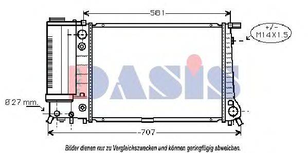 AKS DASIS 050018N Радіатор, охолодження двигуна