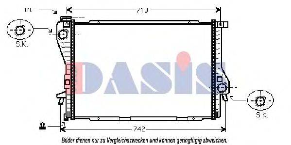 AKS DASIS 050030N Радіатор, охолодження двигуна