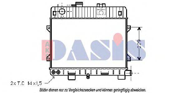 AKS DASIS 050250N Радіатор, охолодження двигуна