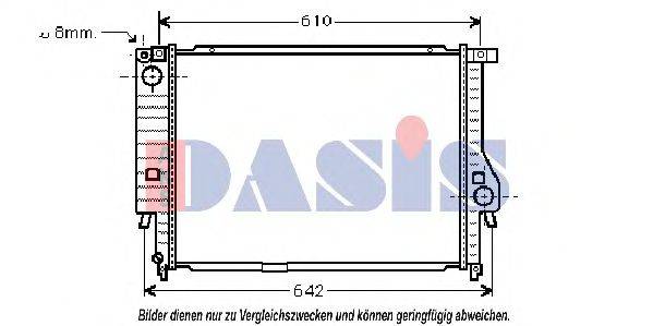 AKS DASIS 050990N Радіатор, охолодження двигуна