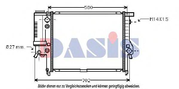 AKS DASIS 051590N Радіатор, охолодження двигуна