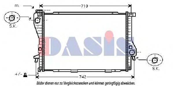 AKS DASIS 051630N Радіатор, охолодження двигуна