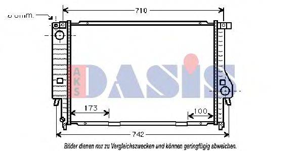 AKS DASIS 051680N Радіатор, охолодження двигуна