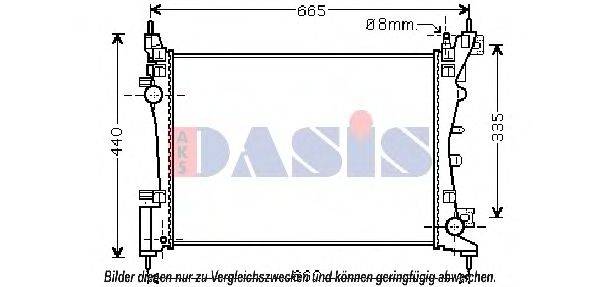 AKS DASIS 060024N Радіатор, охолодження двигуна