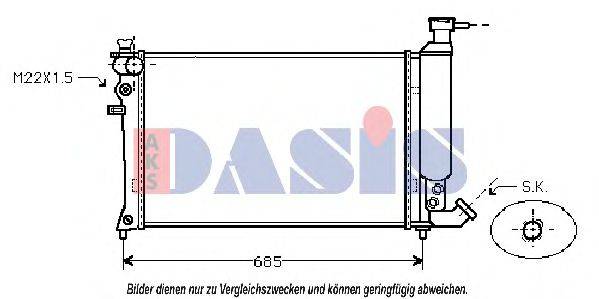 AKS DASIS 060310N Радіатор, охолодження двигуна