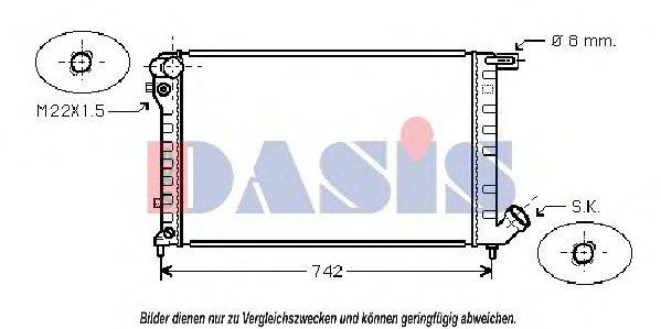 AKS DASIS 060890N Радіатор, охолодження двигуна