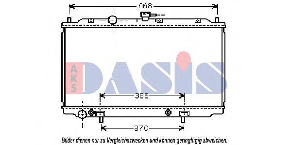 AKS DASIS 070087N Радіатор, охолодження двигуна