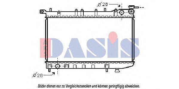 AKS DASIS 070150N Радіатор, охолодження двигуна