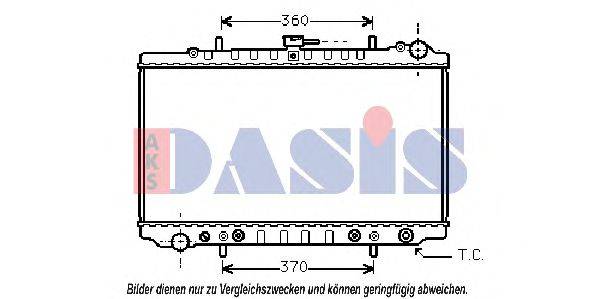 AKS DASIS 070680N Радіатор, охолодження двигуна