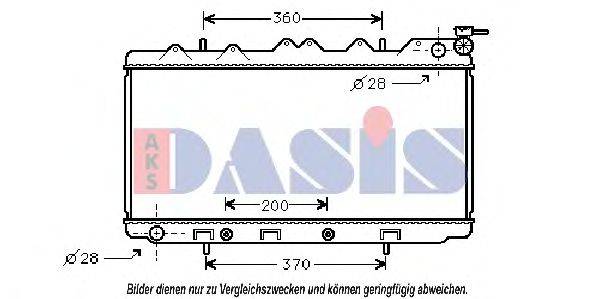 AKS DASIS 070780N Радіатор, охолодження двигуна